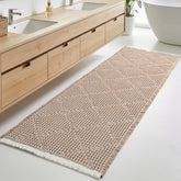 Furicher front view of runner rug showing full length and boho style benefit