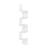 Furinno Rossi front view in white showing tidy vertical storage benefit