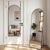 Furnbar front view of arched full-length mirror showing clean reflection and modern style
