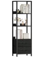 Furnulem front view of full shelf showing organized storage benefit
