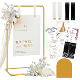 furosa front easel displaying welcome sign, clear presentation benefit
