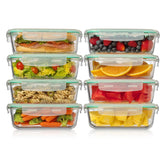 Fusion Gourmet front view of eight 35 oz containers showing tidy set benefit