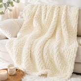 Fuzzysense throw front packaging shows neat gift-ready presentation and protection