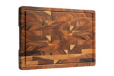 Fyctio walnut cutting board front view showing rich grain and finish, durable surface
