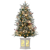 GAOMON front view of 3ft pre-lit tree showing full festive presence and easy placement