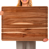 GAOMON front view of 24x18 acacia cutting board showing full surface and stability