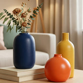 GAOSHENG front view of three colorful vases showing shape and color benefit