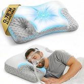 GasGbb front view pillow showing ergonomic shape and mask friendly cutouts benefits comfort