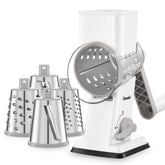 Geedel front view assembled showing compact rotary grater and stable footprint