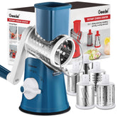 Geedel grater front view showing compact design and benefit of easy storage