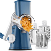 Geedel front view of rotary grater showing compact design and quick prep benefit