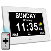 Generic clock front display showing bold time and date for clear readability