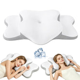 Generic pillow front view showing ergonomic contour and supportive shape for better alignment