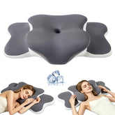 Generic front view of cervical neck pillow showing ergonomic shape and comfort benefit