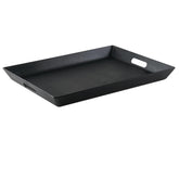 GET black tray front view showing elegant flared sides and NSF benefit