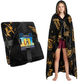 Get Trend front view of hooded Harry Potter blanket showing full coverage and comfort