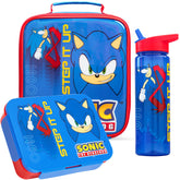 Get Trend front view of Sonic lunch set showing coordinated bag and box, fun for kids