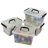 Ggbin clear latch box front view showing transparent base and lid for quick identification