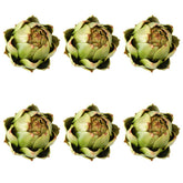 GiftYou front view of six-pack artificial artichokes adds permanent kitchen greenery