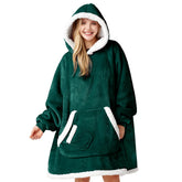 Giggling Getup front view in forest green showing full coverage and cozy fit