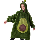 Giggling Getup front view avocado hoodie showing oversized fit and comfort