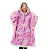 Giggling Getup front view showing oversized hooded blanket with cozy fit