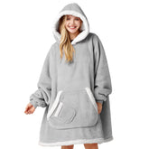 Giggling Getup front view showing oversized hood and cozy benefit