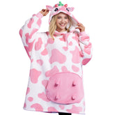 Giggling Getup front view showing Strawberry Cow print and cozy fit