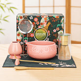 Giiouni front packaging showing full matcha kit, ideal gift presentation
