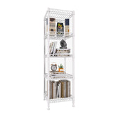 GIOTORENT front view fully assembled showing slim footprint and five tiers