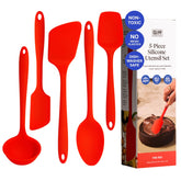 GIR front view of five-piece set showing full utensil range and vibrant fire red finish