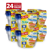 Glad medium rectangle front packaging showing product and capacity benefit