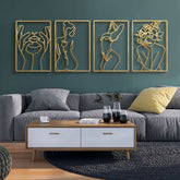 Glamativity front view showing gold woman line art and elegant focal point