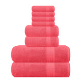 GLAMBURG folded stack coral orange showing neat presentation and soft look