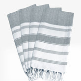 GLAMBURG front folded set showing four towels for easy packing and sharing