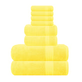GLAMBURG front packaging showing full 8-piece towel set and color