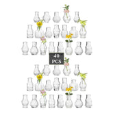 Glasseam clear bulk vases front view showing set and uniform look