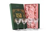 GLASSIQUE CADEAU gift box front view with four glasses, ready to present