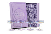 GLASSIQUE CADEAU front packaging showing gift-ready box and four coupes for elegant gifting
