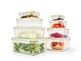 Glasslock front packaging showing full 16-piece set and durable glass benefit