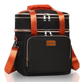 GLENKEY front view showing compact insulated cooler and quick access pocket for organized storage