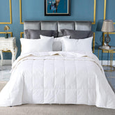 Globon king comforter front view showing lightweight white duvet and airy look