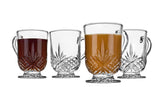 Godinger Dublin front view set of four mugs showing elegant presentation benefit
