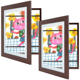 Golden State Art front view of two walnut frames, tidy display