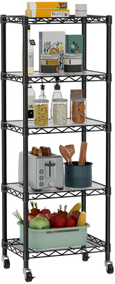 Golpart front overview showing compact metal shelving and mobility benefit
