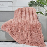 GONAAP pink throw front view showing plush elegance and cozy addition