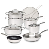 Goodful front view of full cookware set showing included lids and accessories, organized