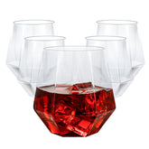 Goodluck front packaging showing 40 clear disposable glasses and easy cleanup benefit