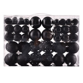 GOODLYGHTS front packaging showing 100 black shatterproof ornaments for easy storage