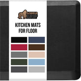 GORILLA GRIP front view of mat showing compact footprint and benefit of durable comfort